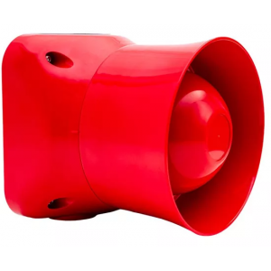 Global Fire Equipment VOX-C-VALKYRIE-S-IP65 VALKYRIE Conventional Wall Mount Voice Sounder – Red - IP65